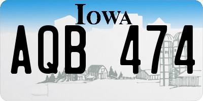 IA license plate AQB474