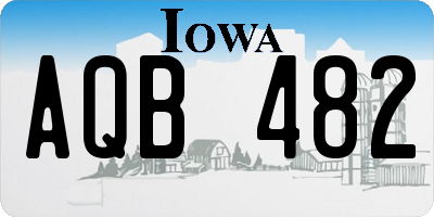 IA license plate AQB482