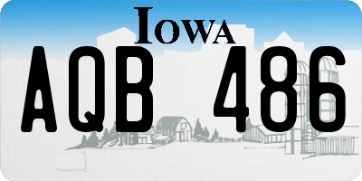 IA license plate AQB486