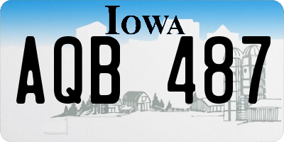 IA license plate AQB487