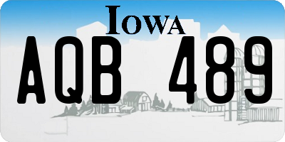IA license plate AQB489