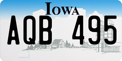 IA license plate AQB495