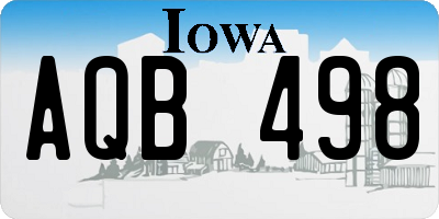 IA license plate AQB498