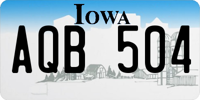 IA license plate AQB504
