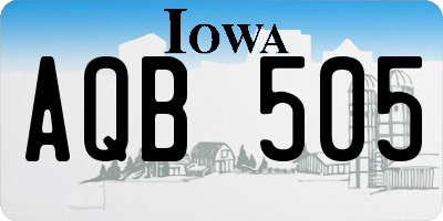 IA license plate AQB505