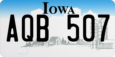 IA license plate AQB507
