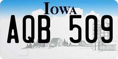 IA license plate AQB509