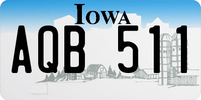 IA license plate AQB511