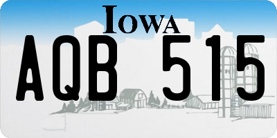 IA license plate AQB515