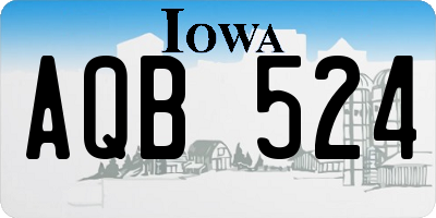 IA license plate AQB524