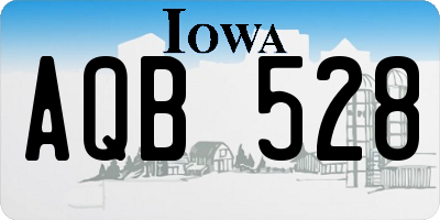 IA license plate AQB528