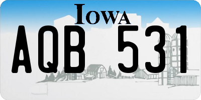 IA license plate AQB531