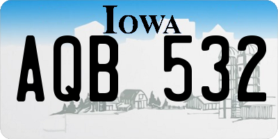 IA license plate AQB532