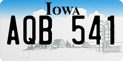 IA license plate AQB541