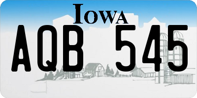 IA license plate AQB545
