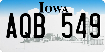 IA license plate AQB549