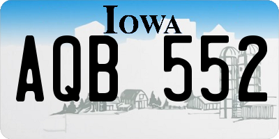IA license plate AQB552