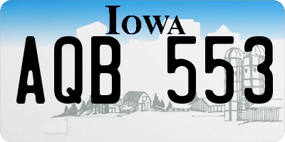 IA license plate AQB553