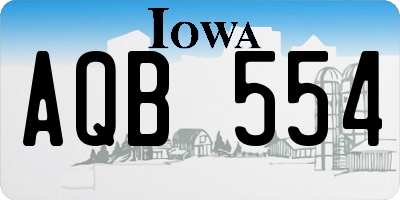 IA license plate AQB554