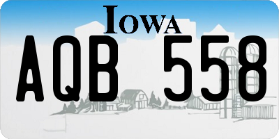 IA license plate AQB558