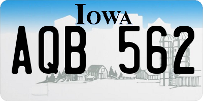 IA license plate AQB562