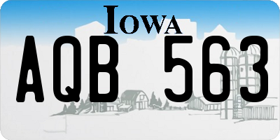 IA license plate AQB563