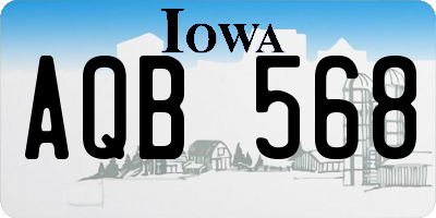 IA license plate AQB568