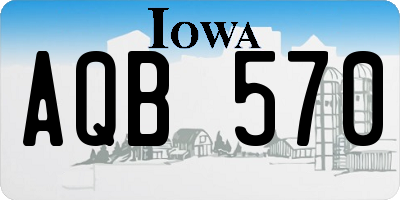 IA license plate AQB570