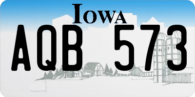 IA license plate AQB573