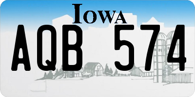 IA license plate AQB574