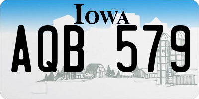 IA license plate AQB579