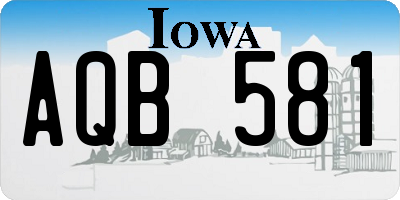 IA license plate AQB581