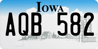 IA license plate AQB582