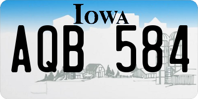 IA license plate AQB584