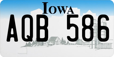 IA license plate AQB586