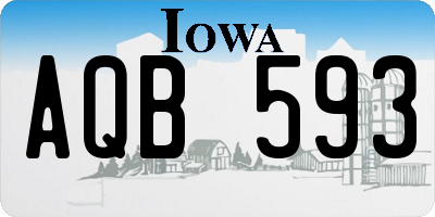 IA license plate AQB593