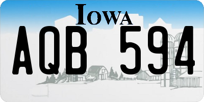 IA license plate AQB594
