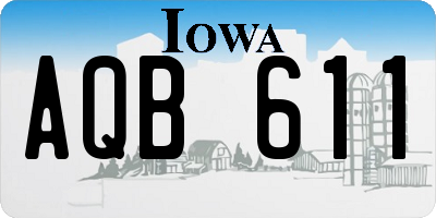 IA license plate AQB611