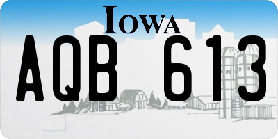 IA license plate AQB613