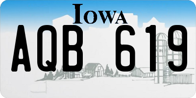 IA license plate AQB619