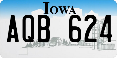 IA license plate AQB624