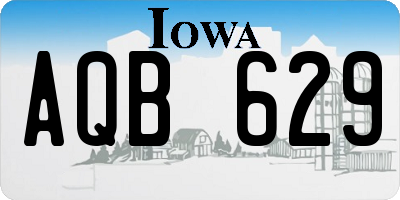 IA license plate AQB629