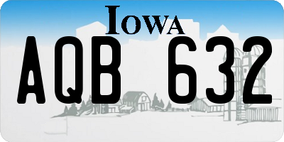IA license plate AQB632