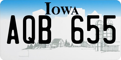 IA license plate AQB655