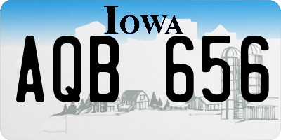 IA license plate AQB656