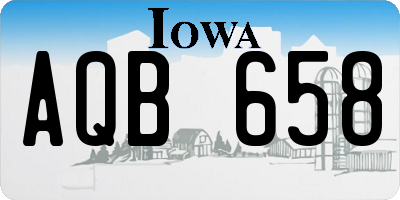 IA license plate AQB658