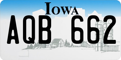 IA license plate AQB662