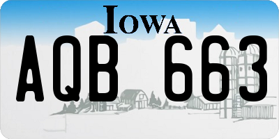 IA license plate AQB663