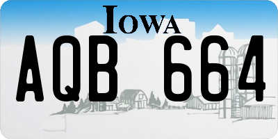 IA license plate AQB664