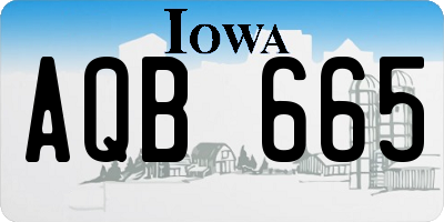 IA license plate AQB665